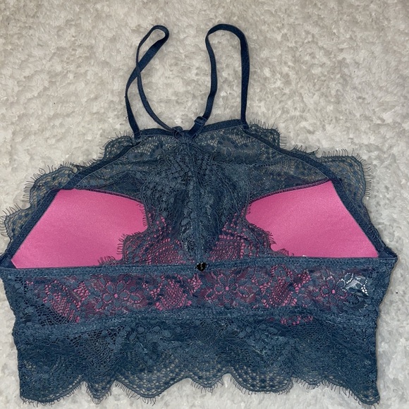 Victoriaβs Secret pink SMALL sexy lace racerback push up bra lingerie cute - Picture 2 of 7